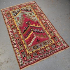 Antique Anatolian Kirsehir Village Prayer Rug