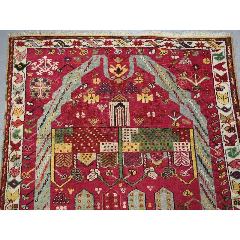 Caucasian Antique Anatolian Kirsehir Village Prayer Rug MT-028 For Sale