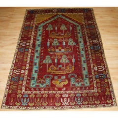 Antique Anatolian Kirsehir Village Prayer Rug R-936