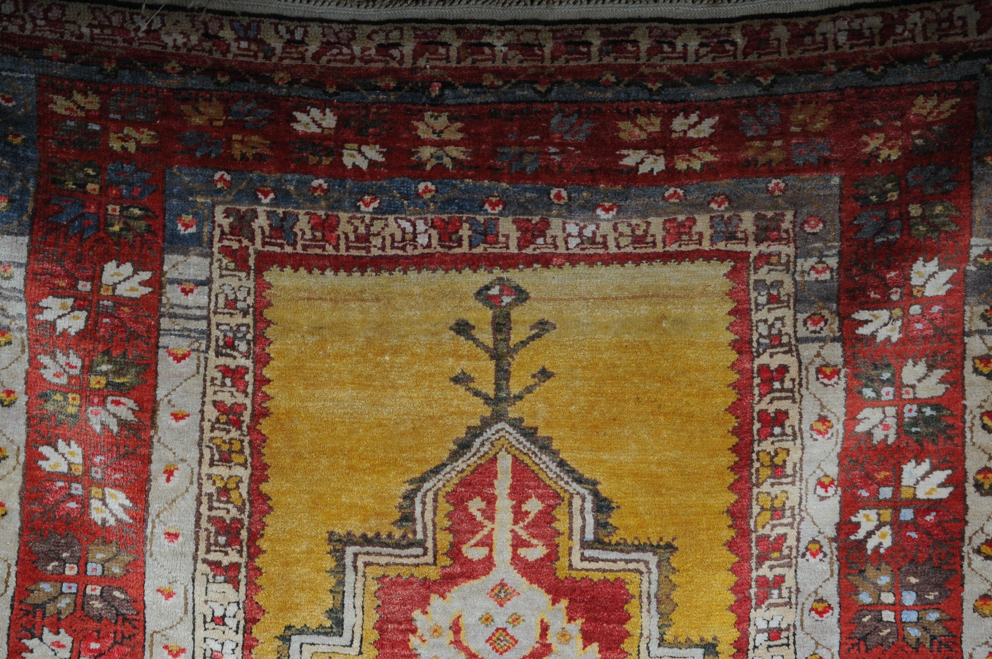 Early 20th Century Antique Anatolian Konya Prayer Bridge / Carpet from circa 1920 For Sale