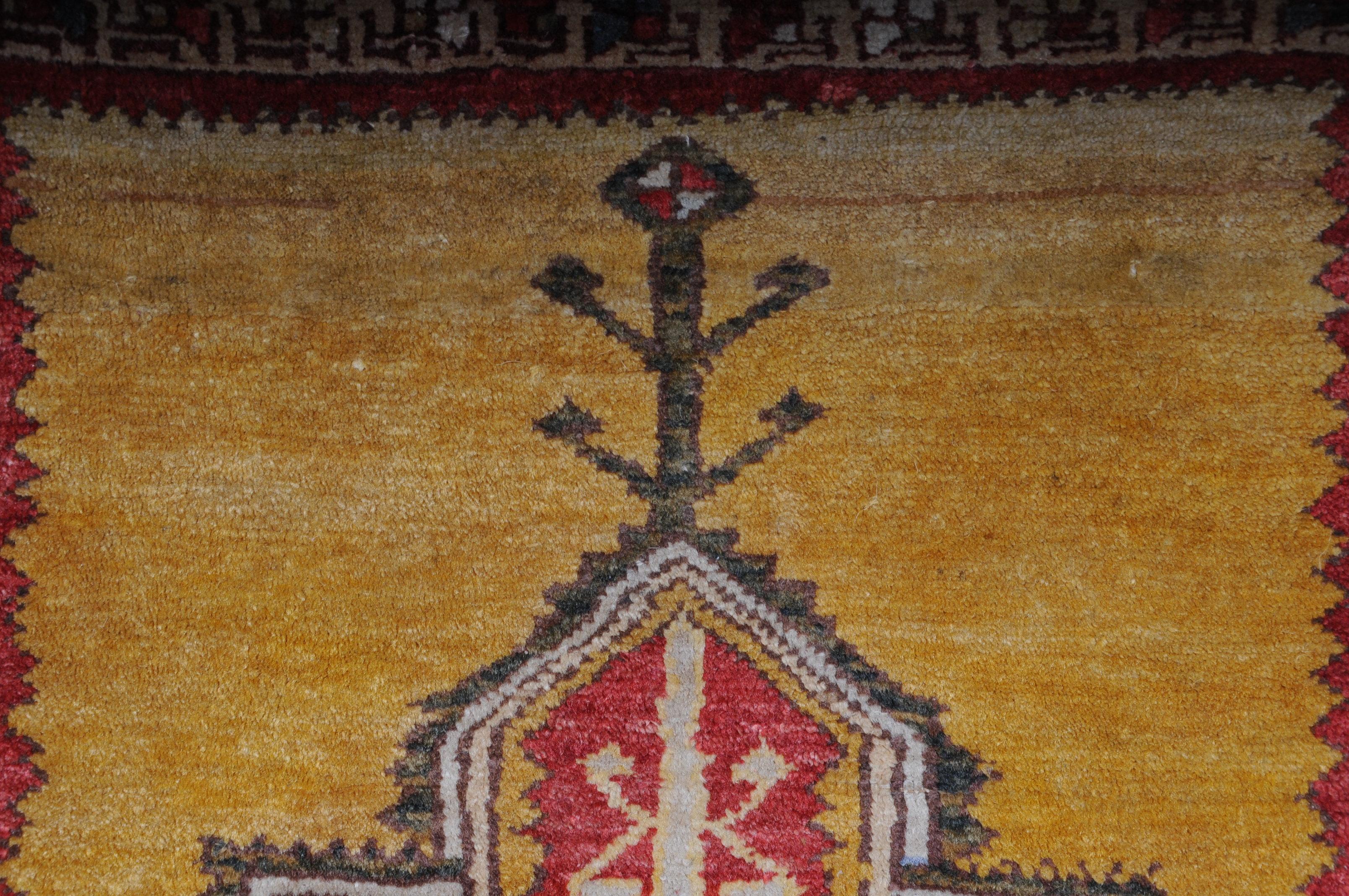 Antique Anatolian Konya Prayer Bridge / Carpet from circa 1920 For Sale 2