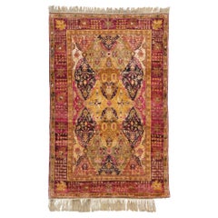 Antique Anatolian Kumkapi Silk Rug Circa 1920’s