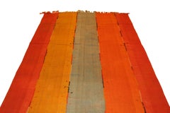 Antique Anatolian Minimalist Striped Perdeh Kilim Rug