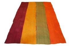 Antique Anatolian Minimalist Striped Perdeh Kilim Rug