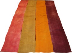 Antique Anatolian Minimalist Striped Perdeh Kilim Rug