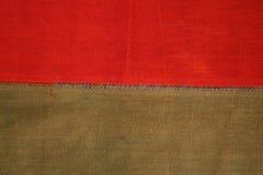 Antique Anatolian Minimalist Striped Perdeh Kilim Rug