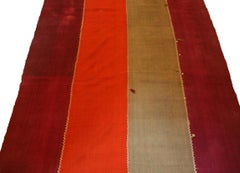 Antique Anatolian Minimalist Striped Perdeh Kilim Rug