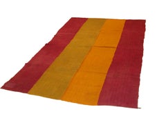 Antique Anatolian Minimalist Striped Perdeh Kilim Rug