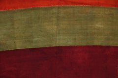Antique Anatolian Minimalist Striped Perdeh Kilim Rug