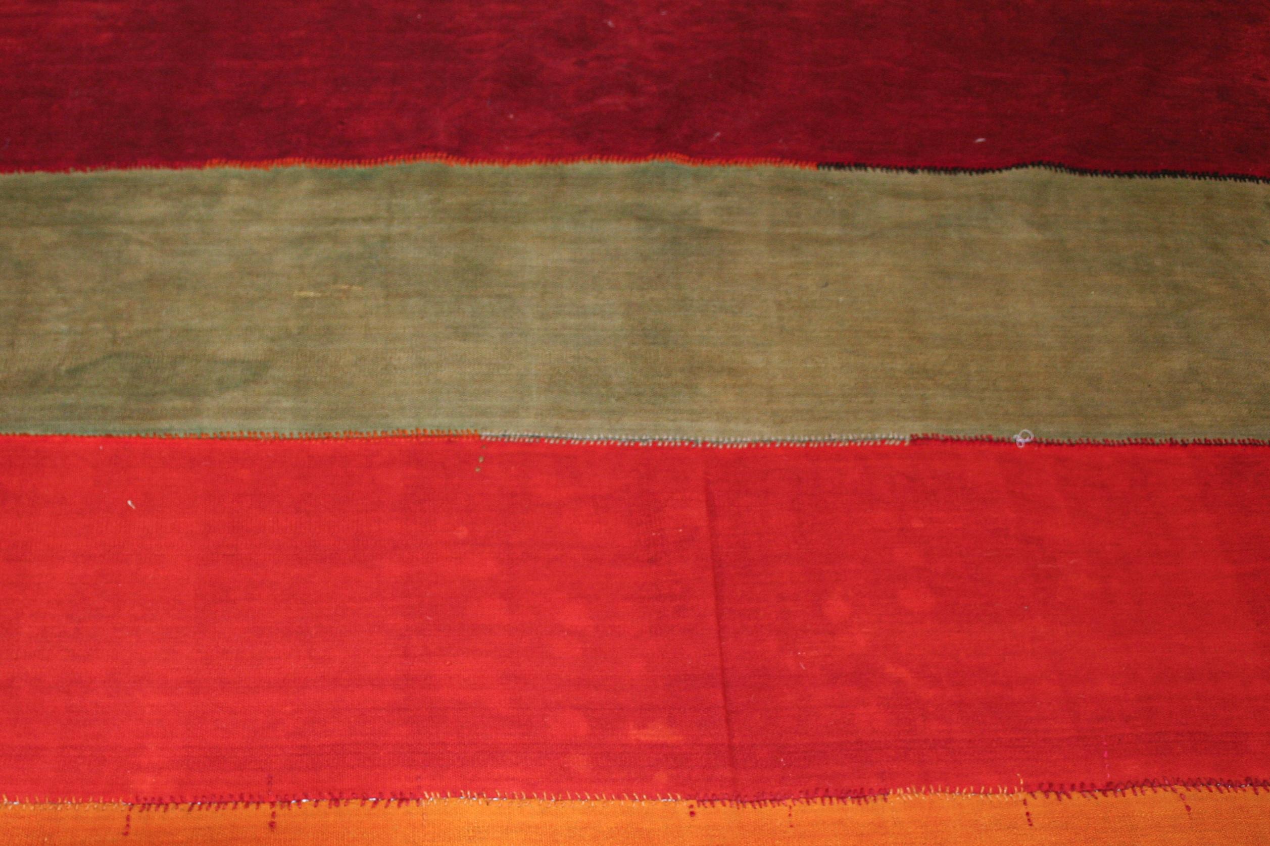 Minimalismo Antico tappeto minimalista anatolico a strisce Perdeh Kilim in vendita