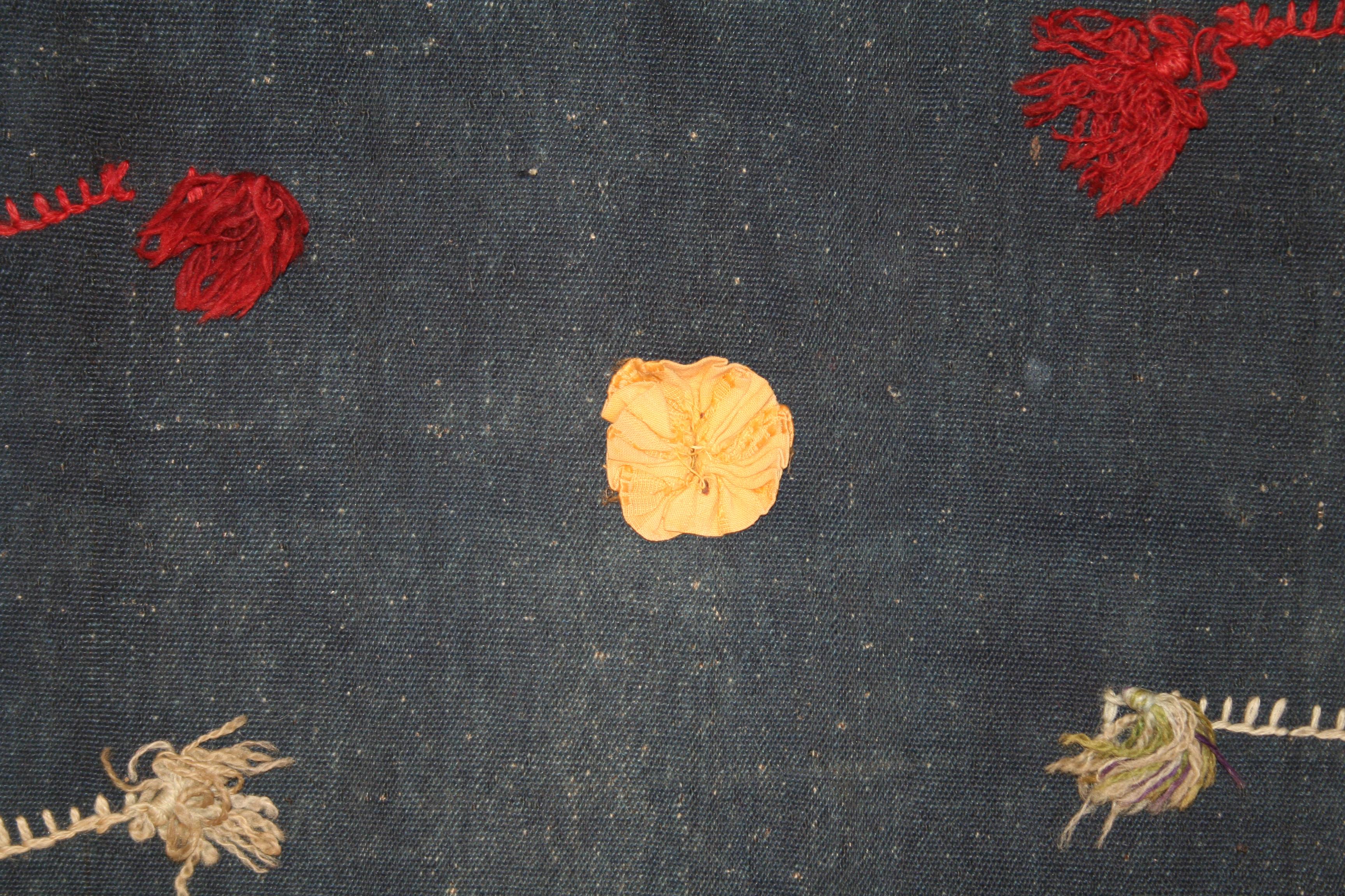 Hand-Woven Antique Anatolian Minimalist Striped Perdeh Kilim Rug For Sale