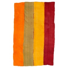 Antique Anatolian Minimalist Striped Perdeh Kilim Rug