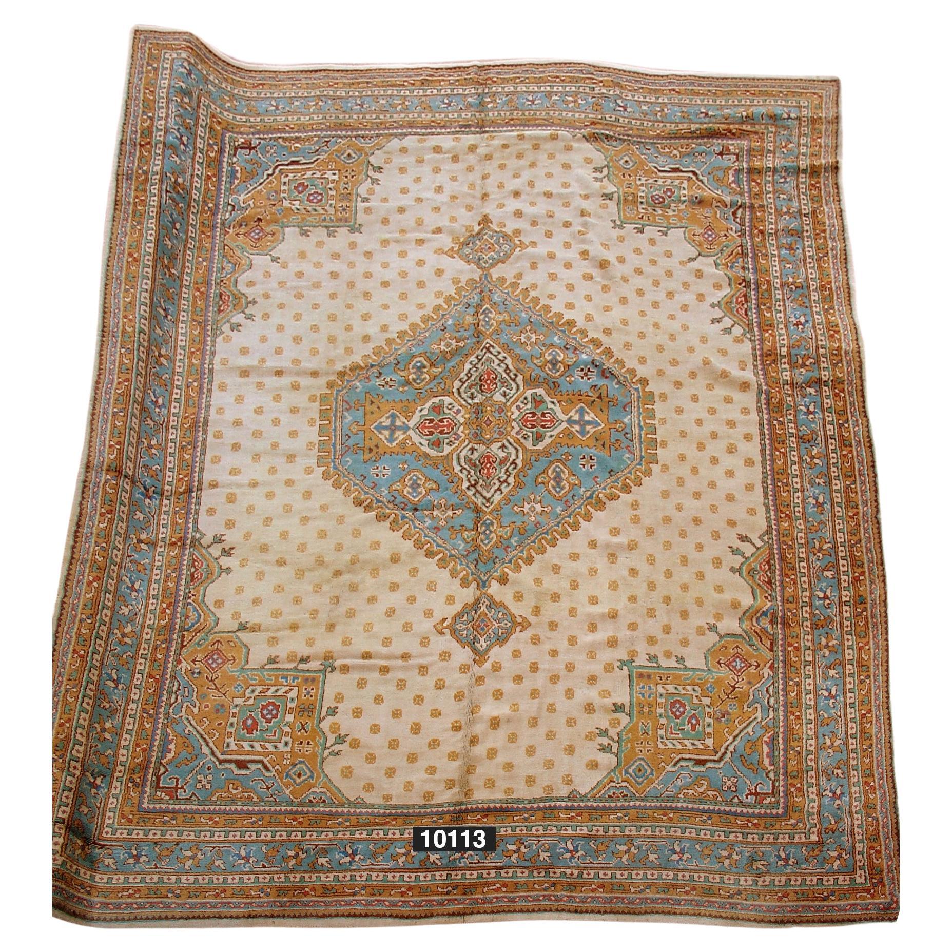 Antiker anatolischer Oushak-Teppich, frühes 20. Jahrhundert im Angebot