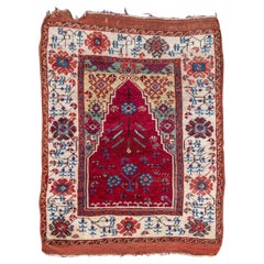 Antique Anatolian Prayer Rug, 19th Century