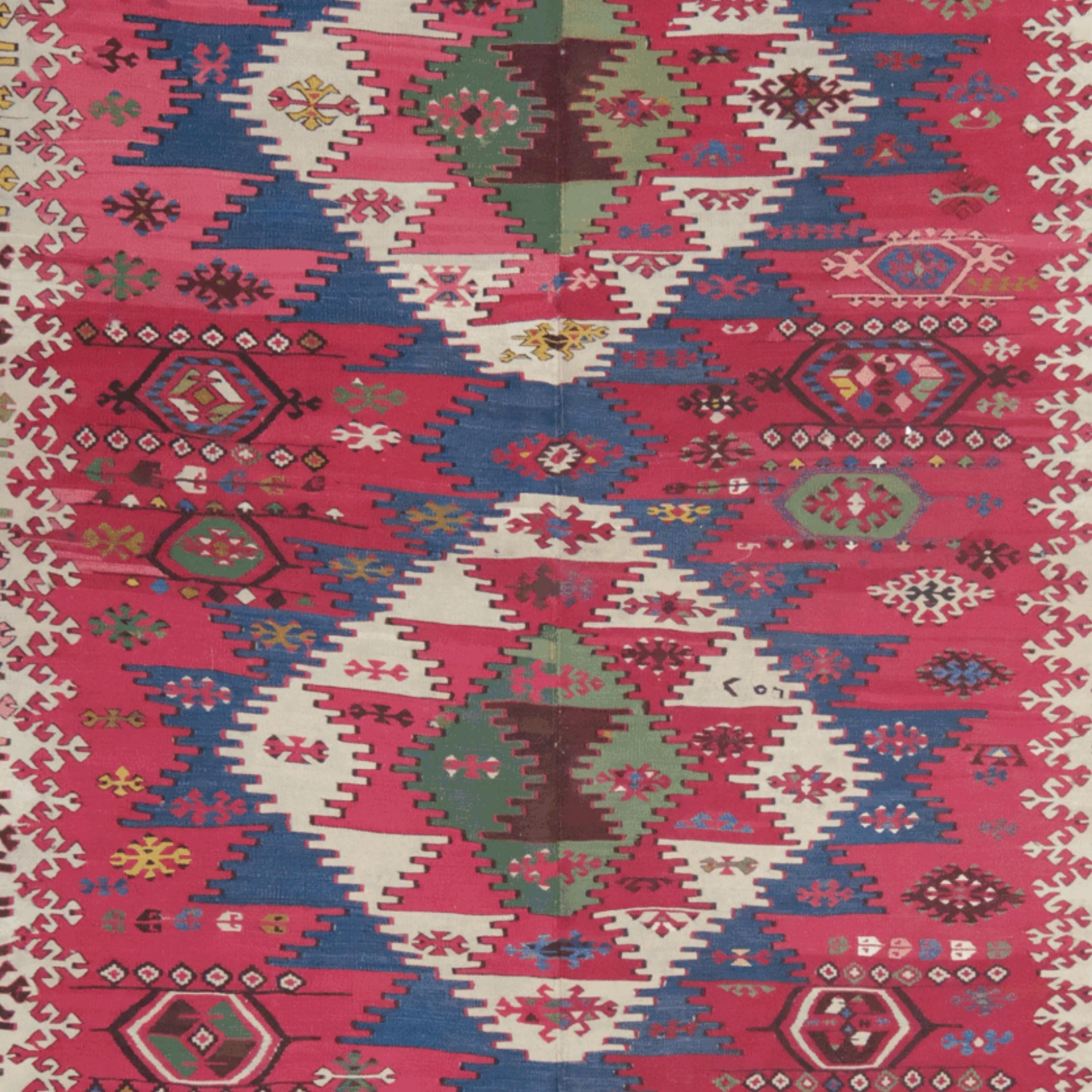 Turc Kilim ancien d'Anatolie Reyhanlı en vente