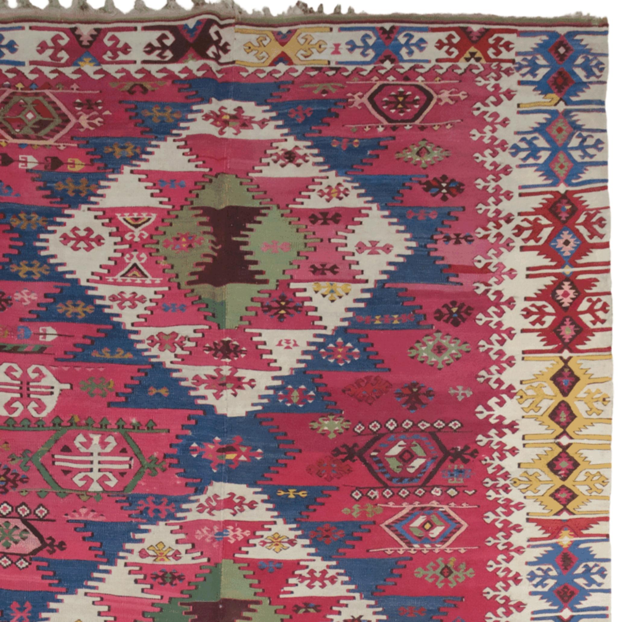 Tissé à la main Kilim ancien d'Anatolie Reyhanlı en vente