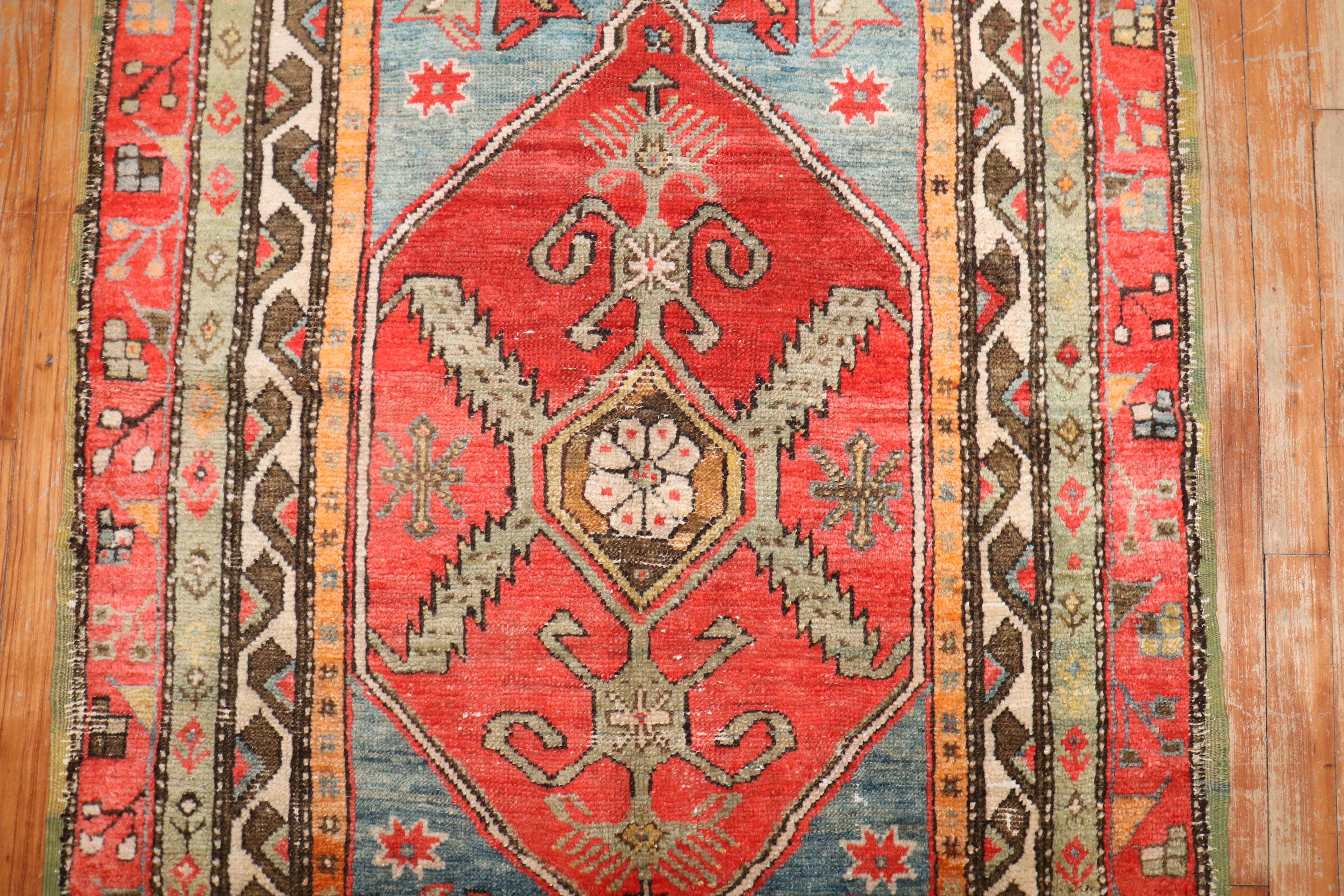 Hand-Knotted Antique Anatolian Rug For Sale