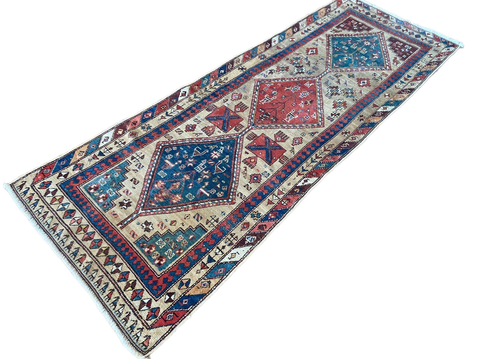 Antique Anatolian Runner 2.89m X 1.04m In Good Condition For Sale In St. Albans, GB