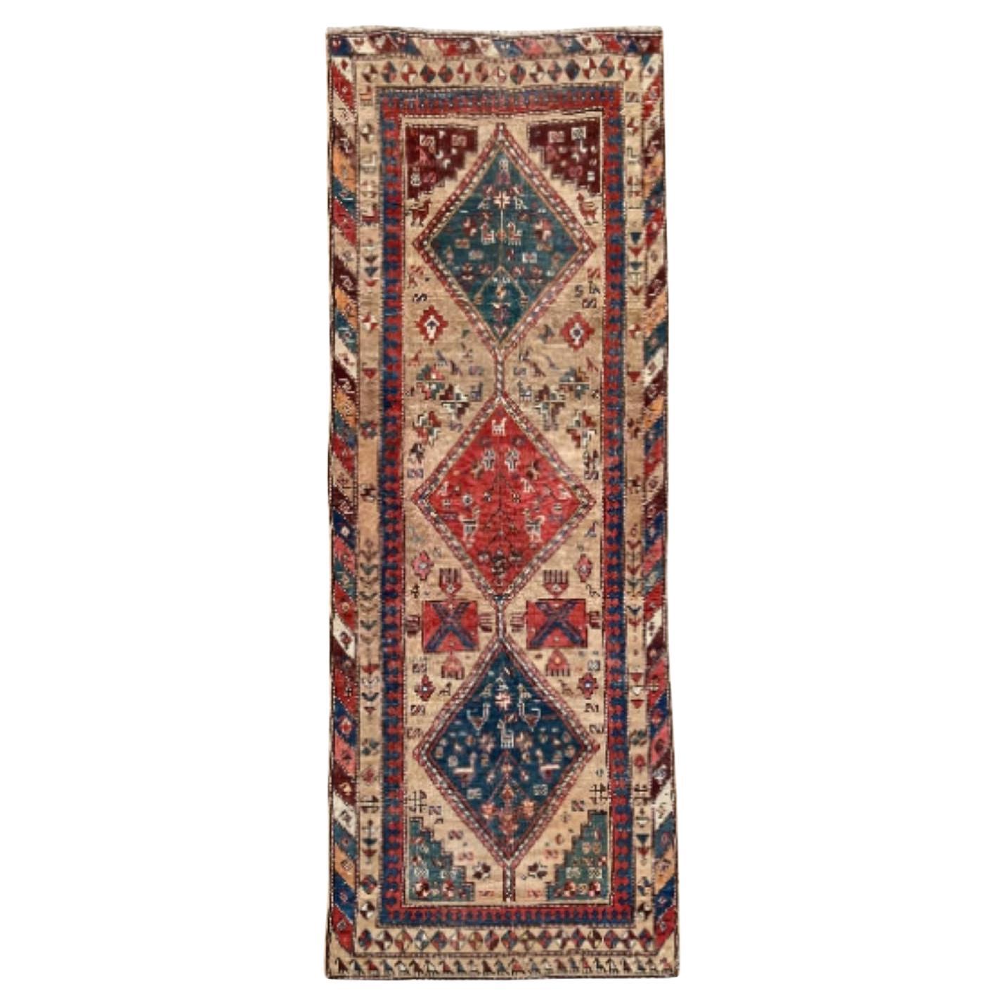 Antiker Anatolischer Läufer 2.89m X 1.04m im Angebot
