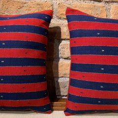 Antique Anatolian Striped Pillow Covers (Pair)