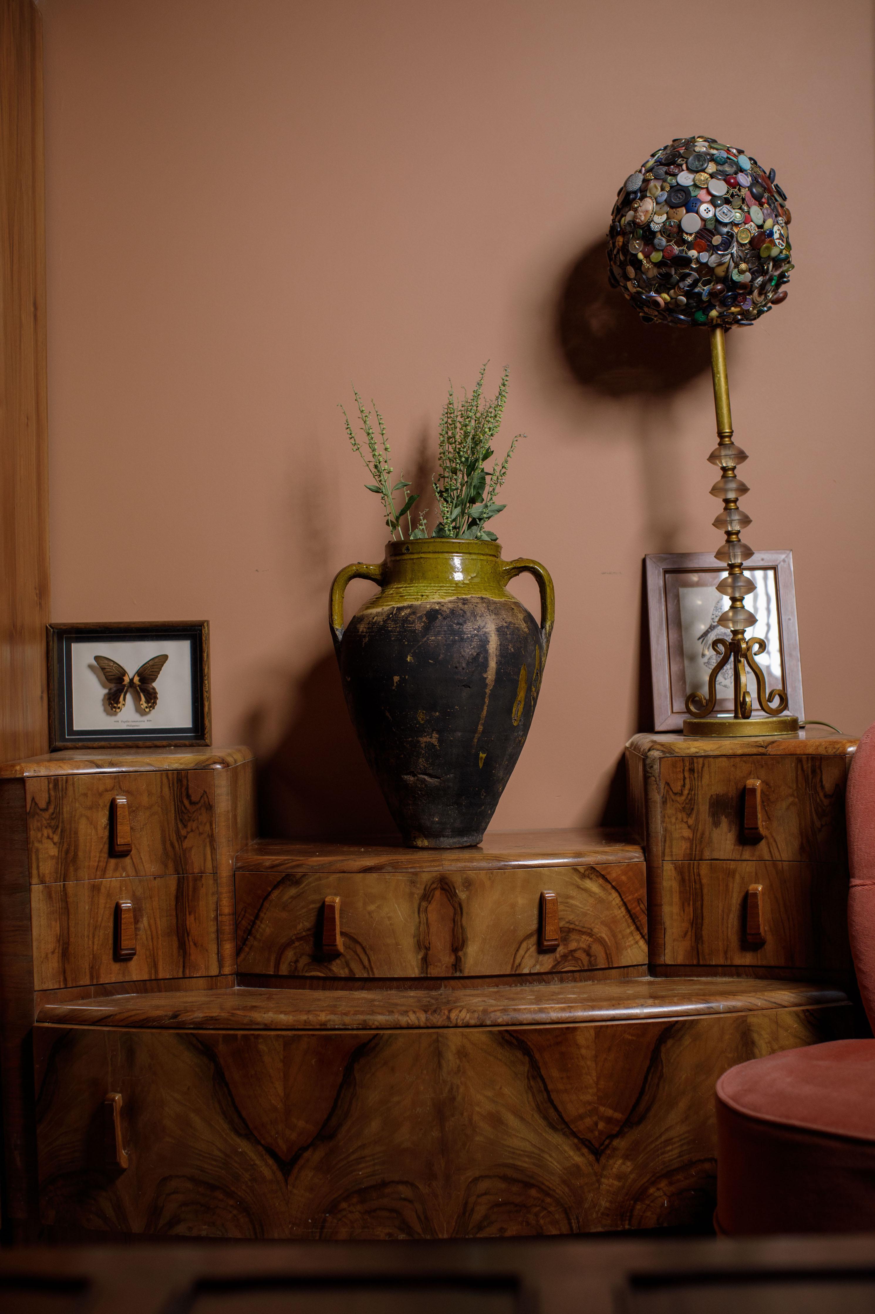 Antique Konya, Anatolia, Turkish Clay Pot Large Rustic Floor 4