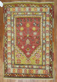 Zabiihi Collection Antique Anatolian Turkish Prayer Niche Rug