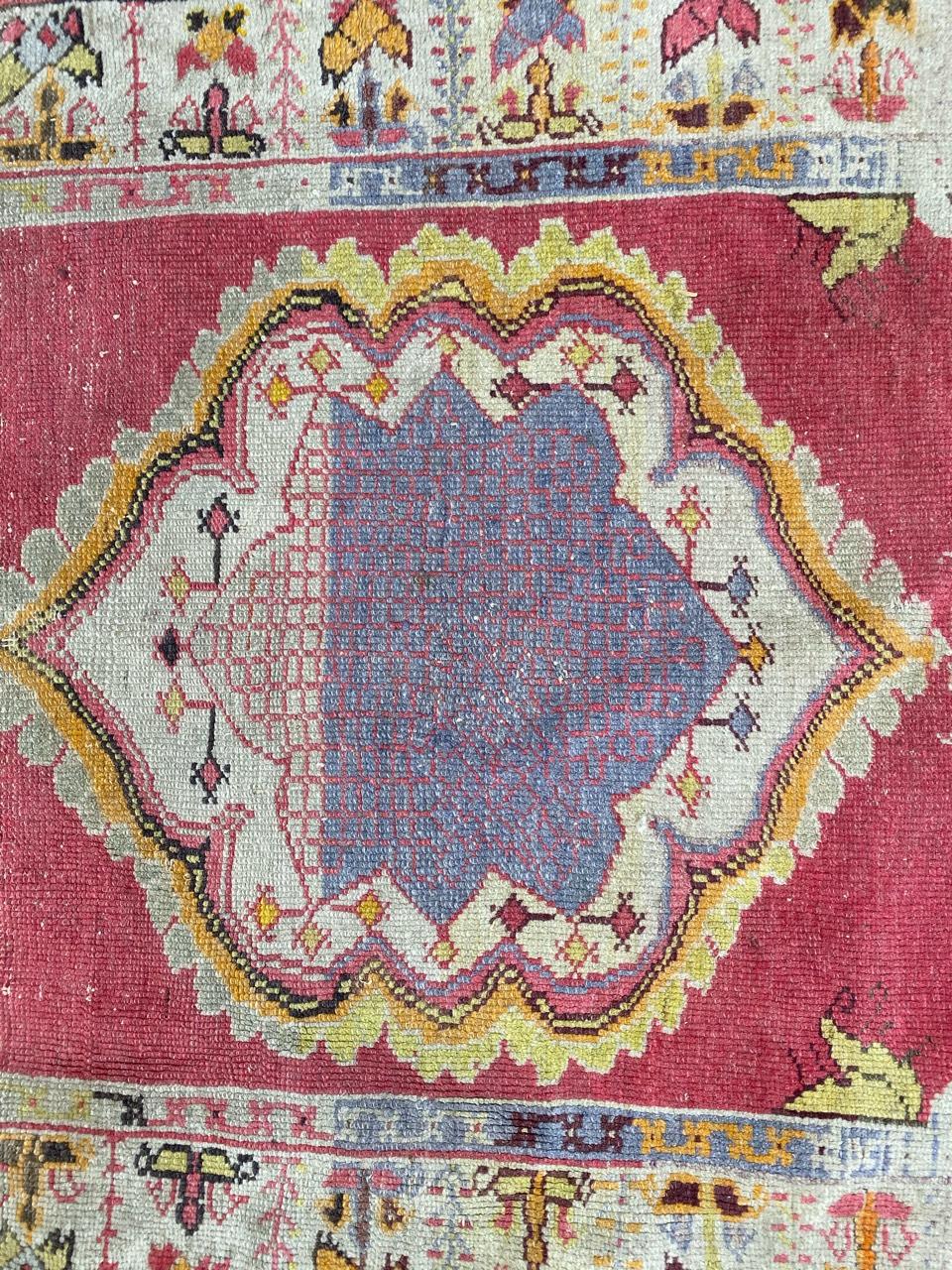 Oushak Antique Anatolian Turkish Prayer Rug