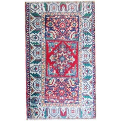 Antique Anatolian Yastik Bag Face Rug, Free Shipping