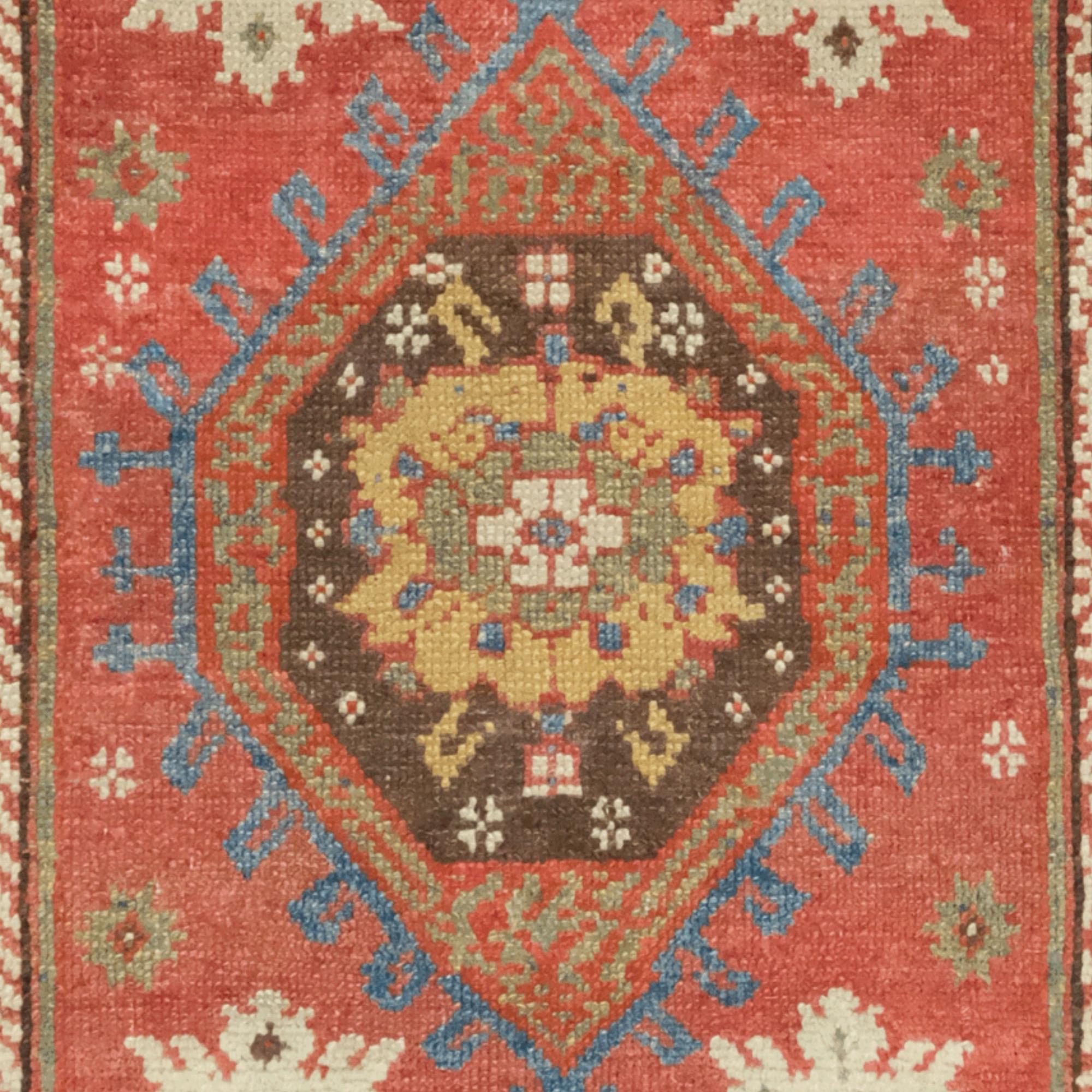 Antiguo Yastik de Anatolia - Mediados del siglo XIX Turco en venta