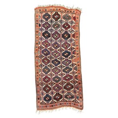 Antique Anatolian Yuruk Rug, Wool, Late 19th Century, 101x45