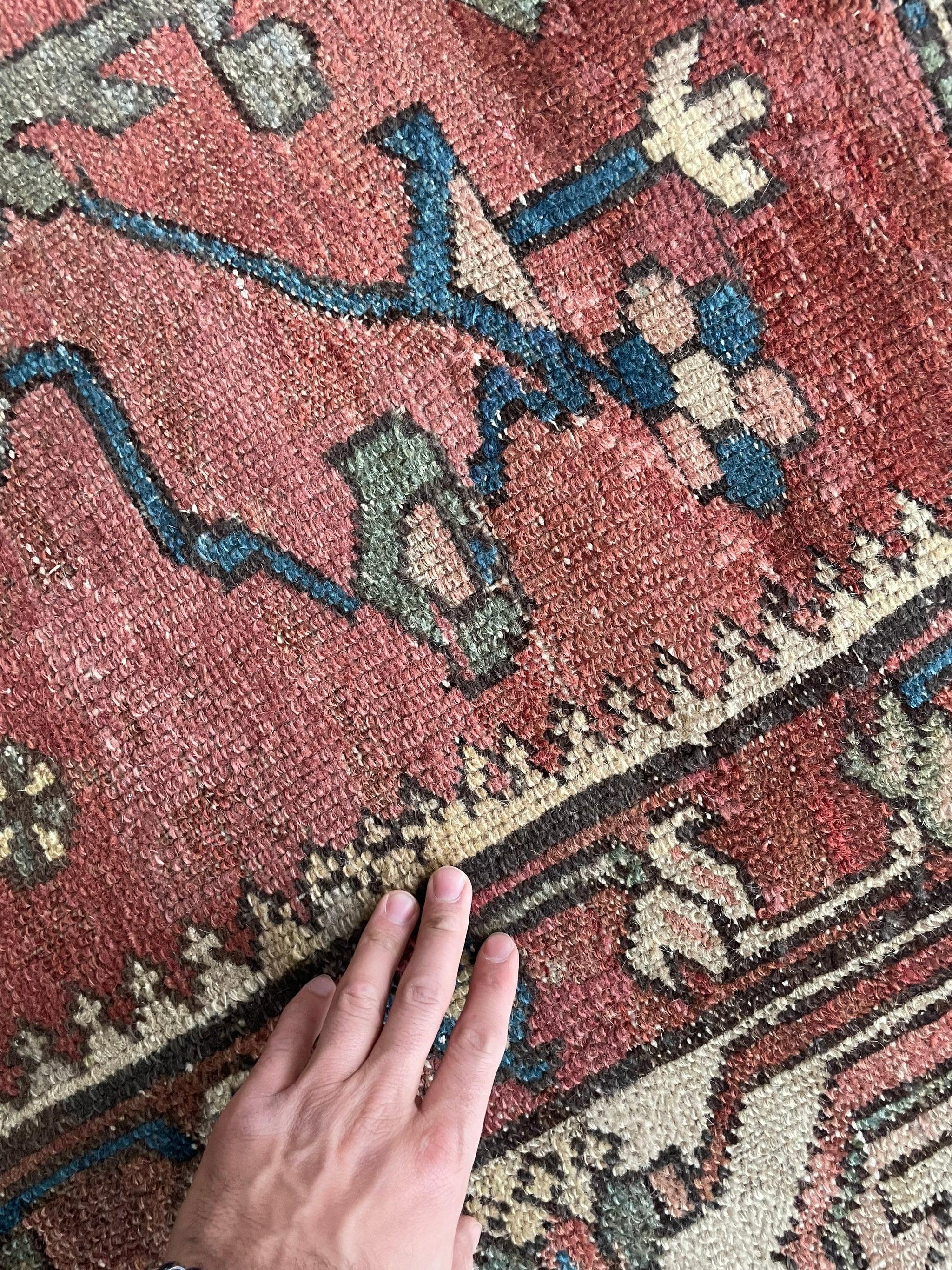 19th Century Antique Ancient Rarest of Rare Rug in Serapi, circa 1880's For Sale