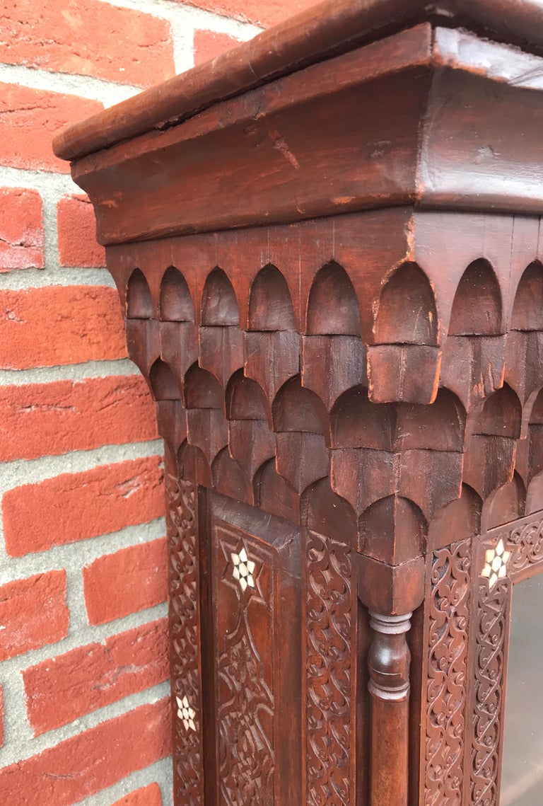 Antique and Amazing MotherofPearl Inlaid Wooden Arab Wall Hanging For Sale at 1stdibs