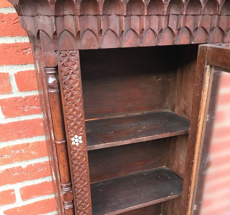 Antique and Amazing MotherofPearl Inlaid Wooden Arab Wall Hanging For Sale at 1stdibs