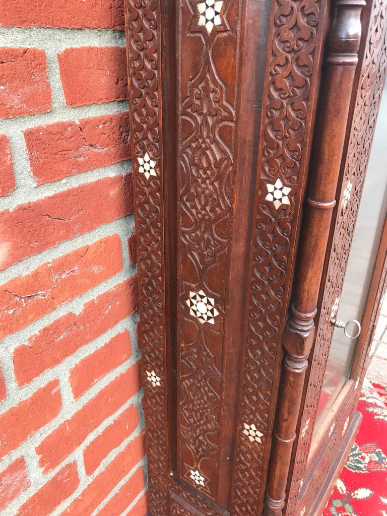 Antique and Amazing MotherofPearl Inlaid Wooden Arab Wall Hanging