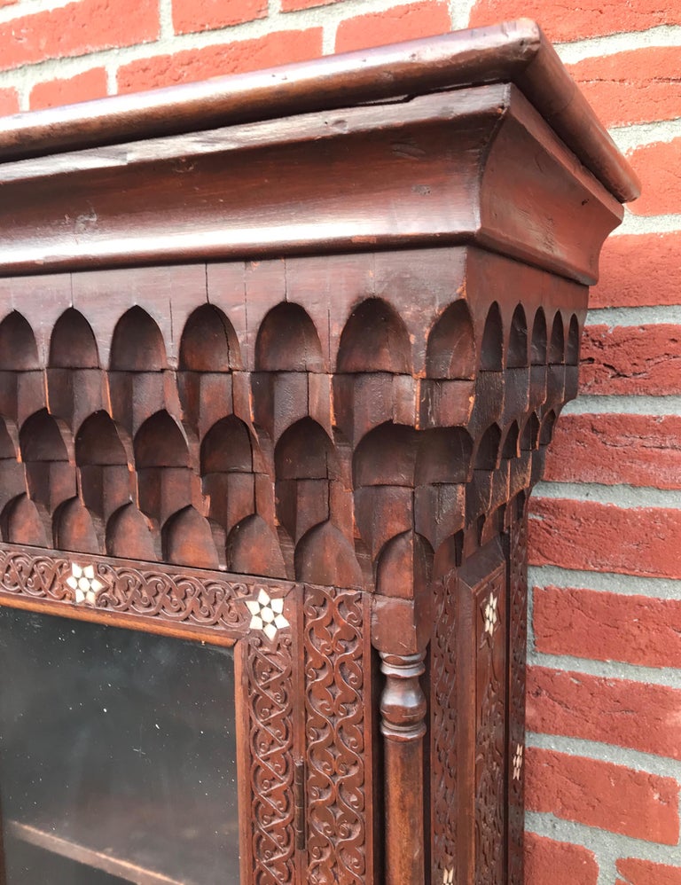 Antique and Amazing MotherofPearl Inlaid Wooden Arab Wall Hanging