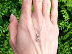 Antique and Contemporary 0.70Ct Diamond and 18k White Gold Pendant