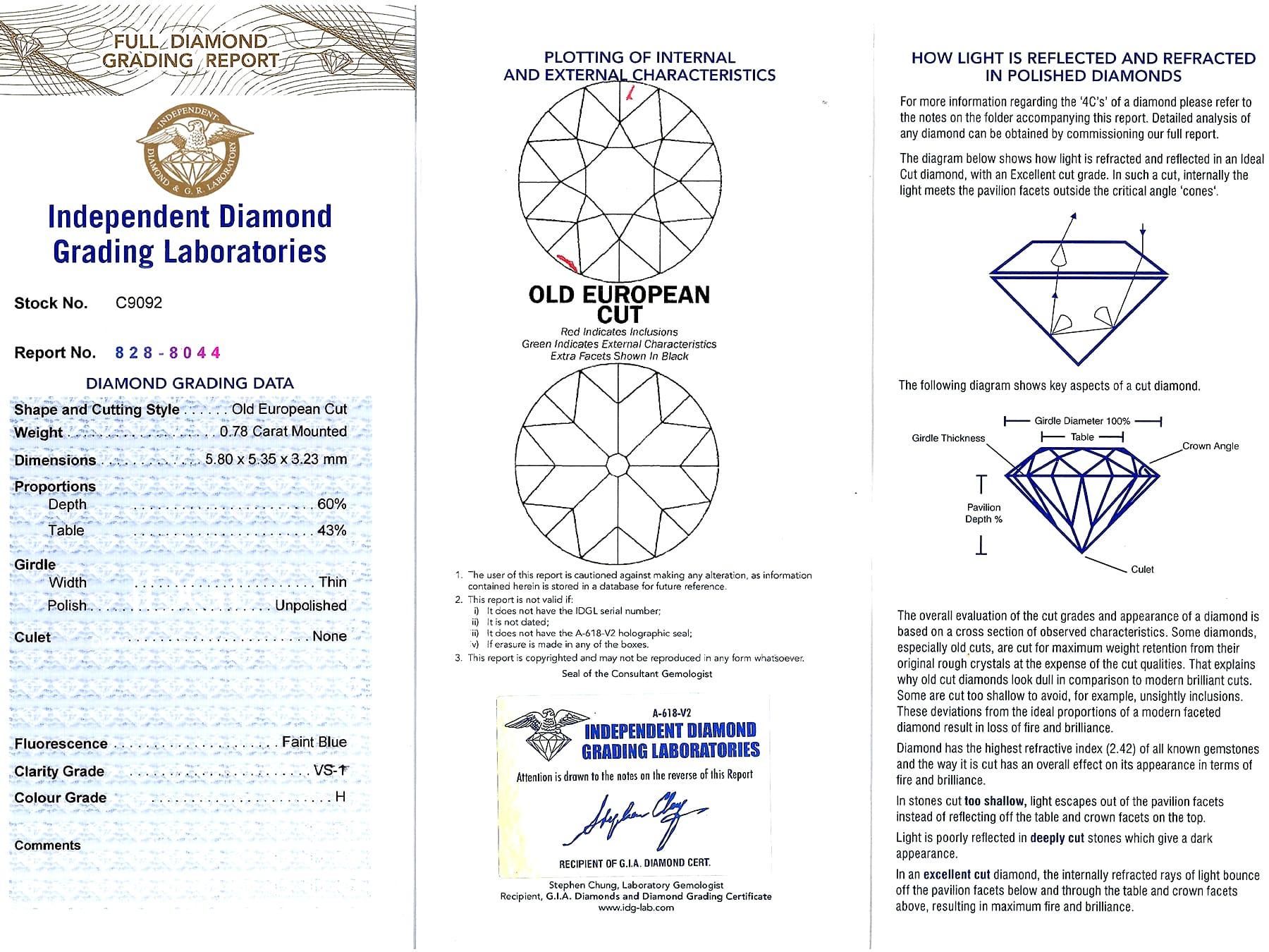 Antique and Contemporary 0.91 Carat Diamond and 18k Yellow Gold Pendant For Sale 8