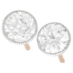 Antique and Contemporary 1.25 Carat Diamond and 9K Yellow Gold Stud Earrings