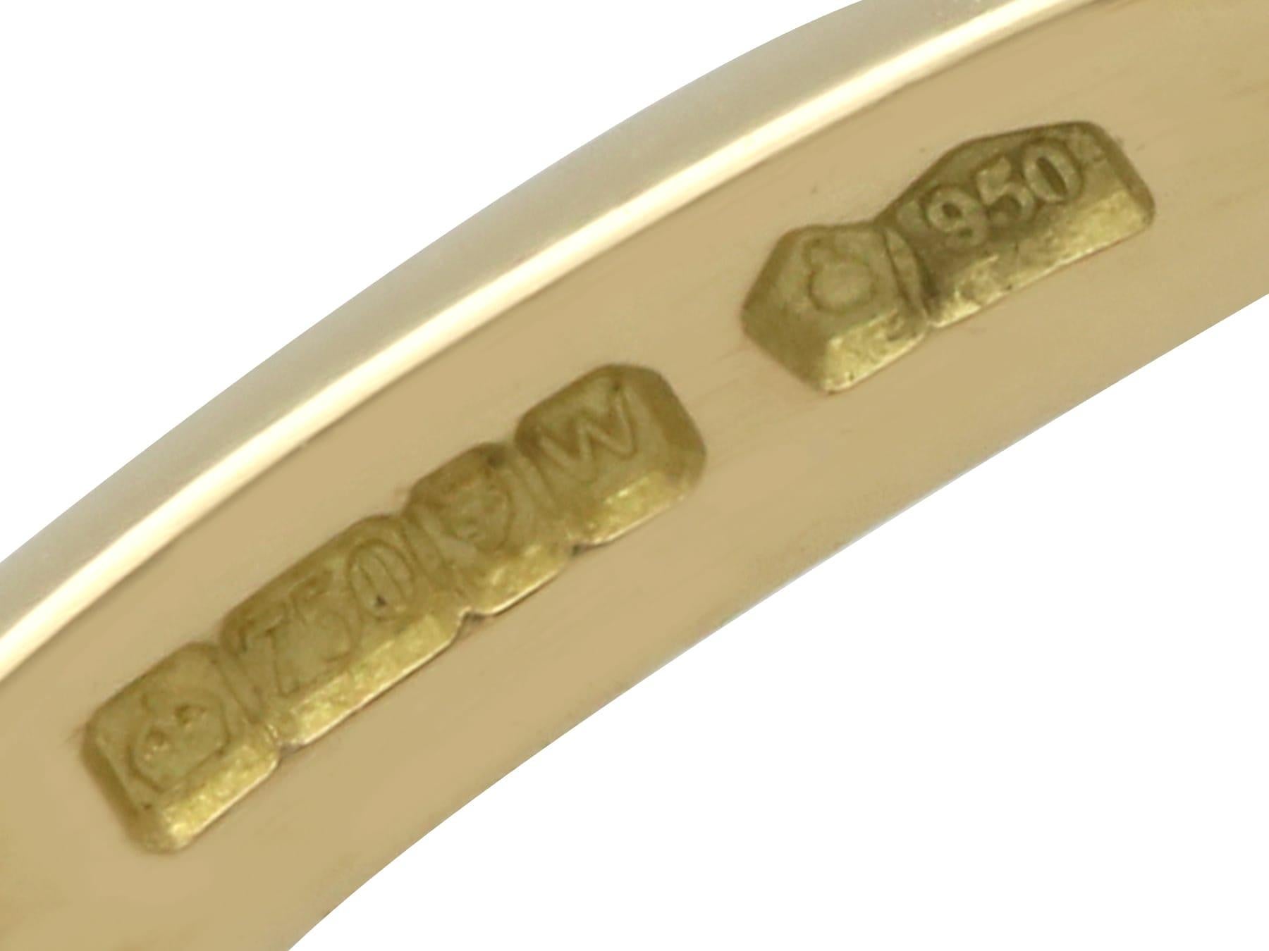 Anillo de compromiso antiguo y contemporáneo de oro amarillo con diamantes de 1,54 quilates en venta 4