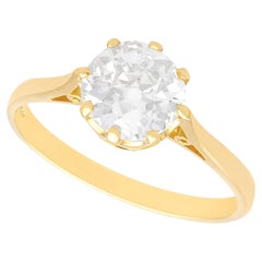 Antique and Contemporary 1.70Ct Diamond 18k Yellow Gold Engagement Ring