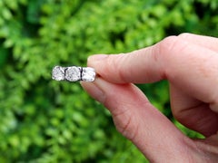 Antique and Contemporary 2.32 Carat Diamond and Platinum Trilogy Ring