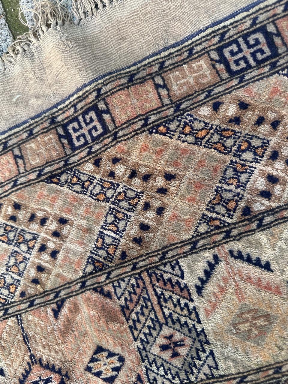 Antico e finissimo tappeto turkmeno in lana e seta in vendita 9
