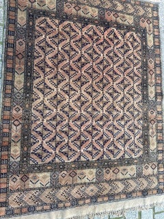 Antique and extremely fine Turkmen wool and silk Rug