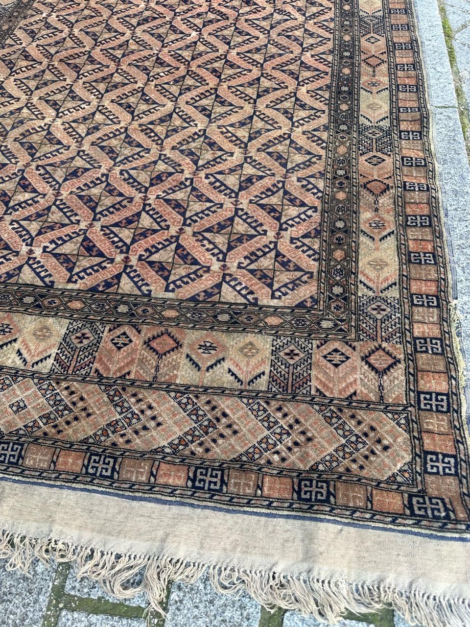 Tribale Antico e finissimo tappeto turkmeno in lana e seta in vendita