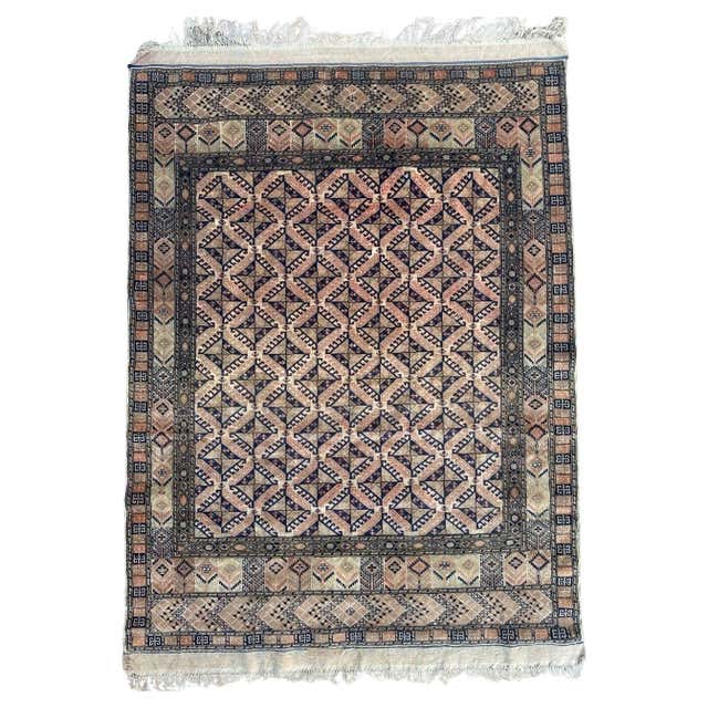 Rare Yazd Tribal Vintage Semi Antique Goat and lambs wool at 1stDibs