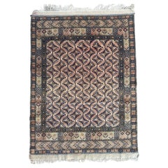 Antique and extremely fine Turkmen wool and silk Rug