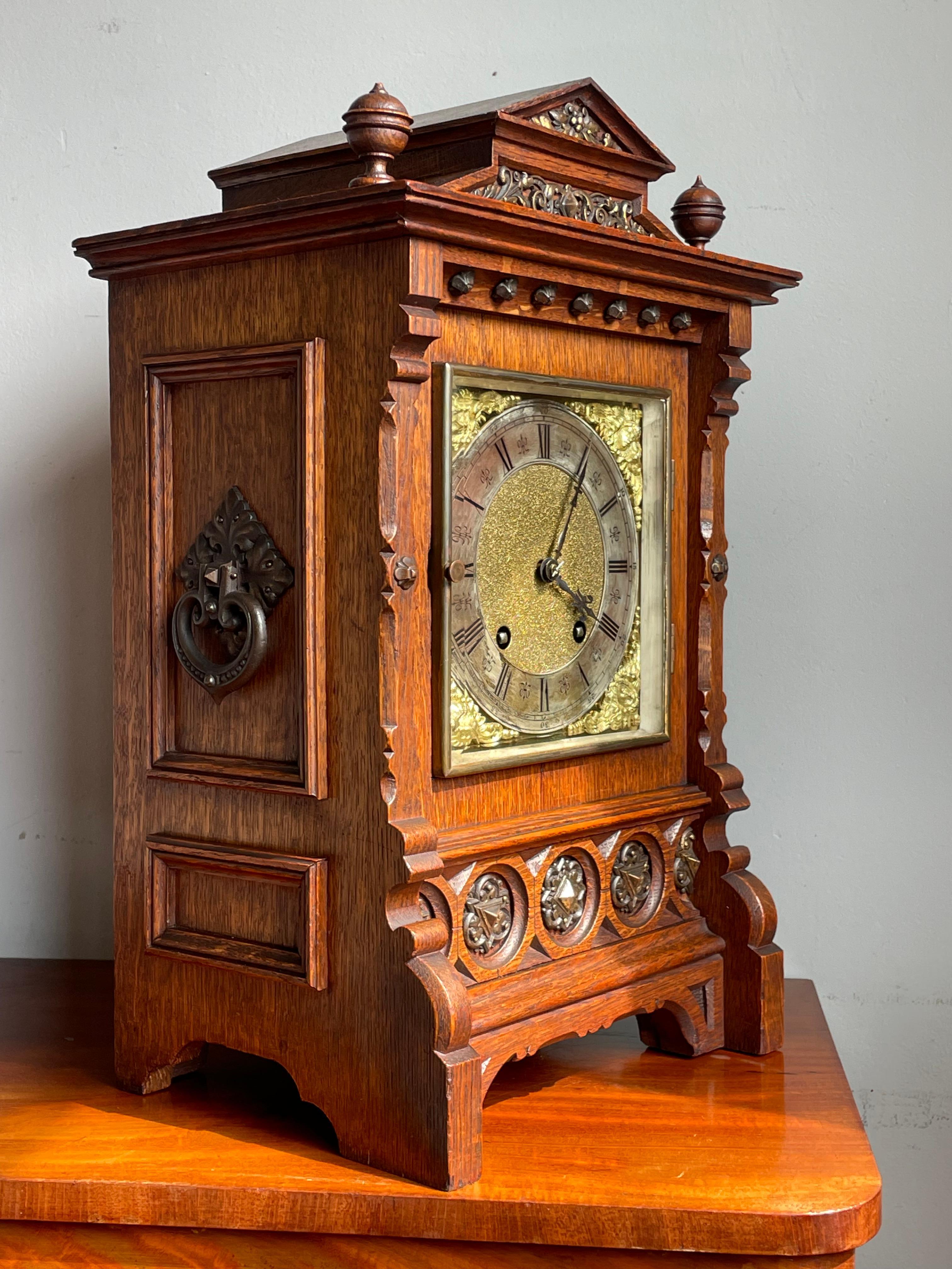 Rare and stunning Gothic Revival table clock by Lenzkirch.

For the collectors of rare and truly stylish antiques we have recently been able to purchase this wonderful Gothic table or mantel clock. The overall design is remarkable, but the