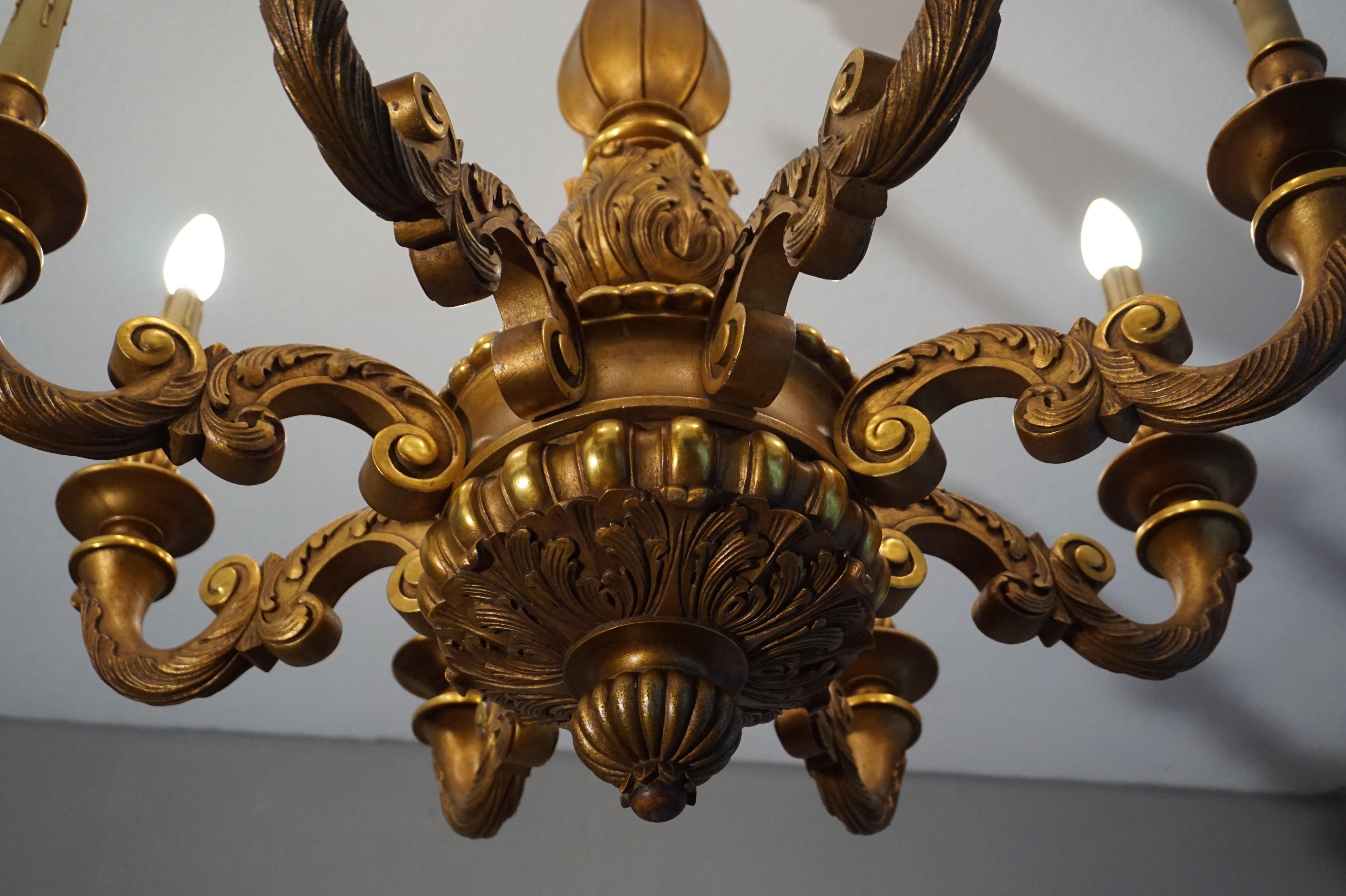 antique wood chandelier