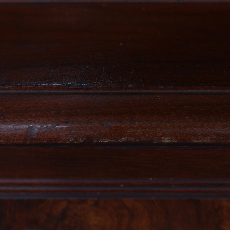 Antique and Large Eastlake Carved Walnut and Burl 3 Door Executive