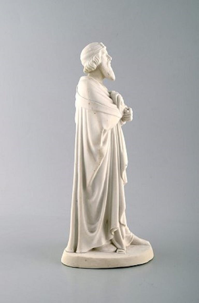 Ceramica Antica e rara scultura Bing & Grondahl in biscuit, scultura di fariseo in vendita